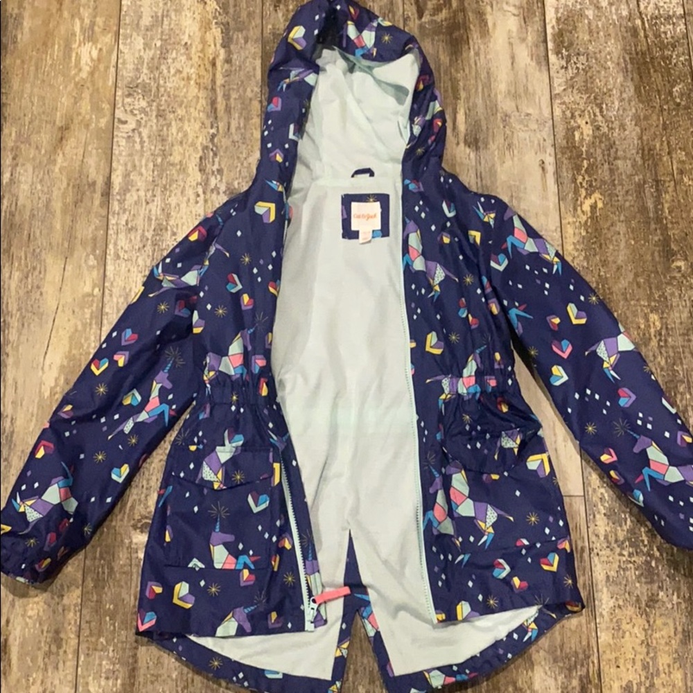 UNICORN RAIN JACKET LARGE 10/12 CAT & JACK